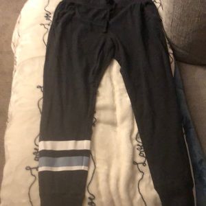 Grey black joggers from pink great condition super comfy